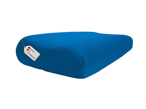 DUKAL | Bezug für Nackenstützkissen | 30-35 x 50 cm | aus hochwertigem DOPPEL-Jersey | 100% Baumwolle | Farbe: Caribic-Blau von meinbezug