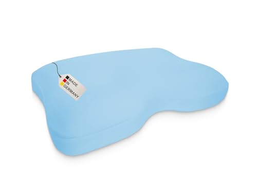 DUKAL | Kissenbezug perfekt passend für Liebscher & Bracht Nackenkissen | 40 x 55 cm | aus hochwertigem DOPPEL-Jersey | 100% Baumwolle | Farbe: ciel von meinbezug