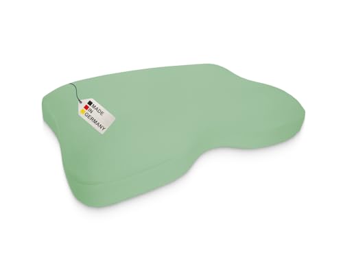 DUKAL | Kissenbezug perfekt passend für Liebscher & Bracht Nackenkissen | 40 x 55 cm | aus hochwertigem DOPPEL-Jersey | 100% Baumwolle | Farbe: lindgrün von meinbezug