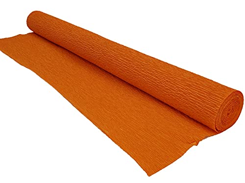 5 Rollen Floristen Krepppapier Bastelpapier je 250cm in tollen Farben (HELLORANGE) von meindekoartikel