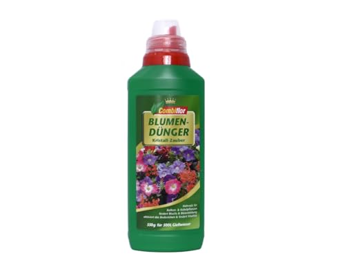 Blumen-Dünger Kristall-Zauber für Balkon- und Kübelpflanzen 550g, fördert Wuchs, Blütenbildung und Vitalität durch ausgewogene Nährstoffzusammensetzung. von meindekoartikel