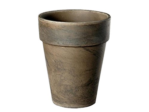 meindekoartikel Blumentopf Marmoriert aus Ton (Hell oder Basalt) - Übertopf Pflanztopf - Verschiedene Größen (Ø 14 cm - Höhe 17 cm, Basalt-Marmoriert) von meindekoartikel