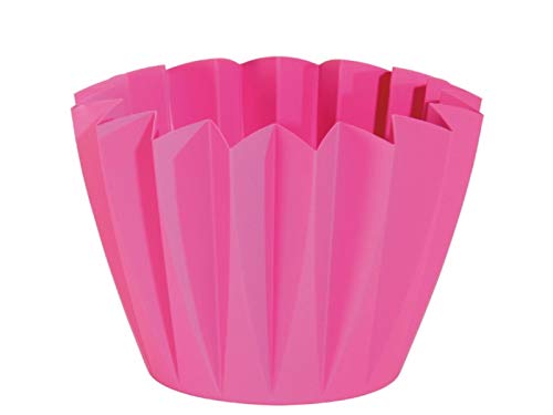 10 x Pflanztöpfe "Adonis" _ Blumentopf Übertopf aus Kunststoff in tollen Farben – für Balkon, Garten, Fensterbank, Innen- & Außenbereich – wetterfest, leicht, moderne Farben & Form (Ø 14 cm - Azalee) von meindekoartikel