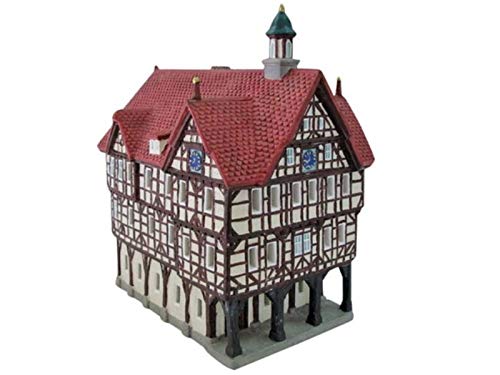 Rathaus Bad Urbach aus Porzellan – Windlicht Lichthaus Miniatur-Modell – B14 x H22 x T 20cm von meindekoartikel