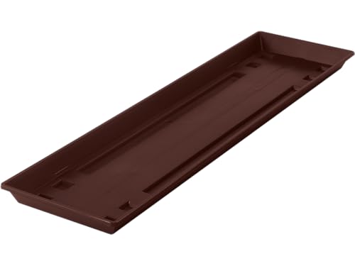meindekoartikel Blumenkasten Untersetzer Standard aus Kunststoff - Verschiedene Größen und Farben (Breite ca. 60 cm, Braun) von meindekoartikel