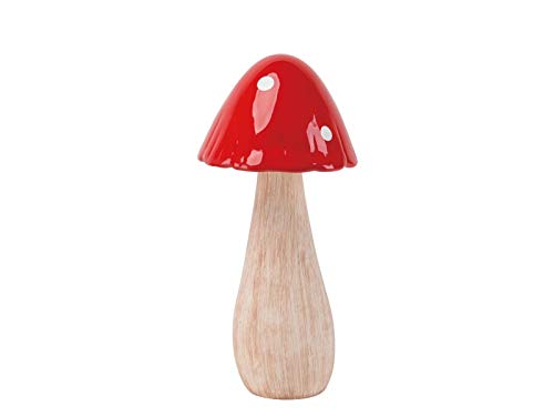 meindekoartikel Deko-Figur Pilz aus Keramik rot – Ø 7cm x Höhe 13cm von meindekoartikel