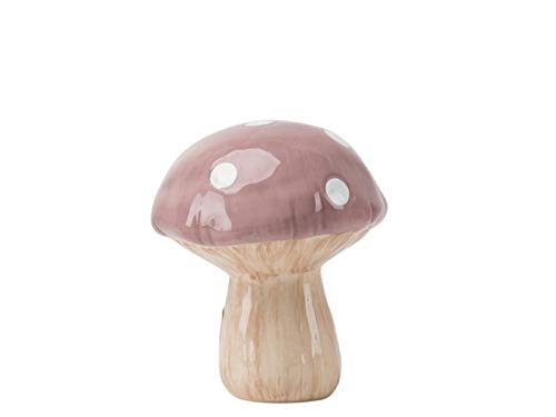 meindekoartikel Deko-Pilz aus Keramik in tollen Farben und verschiedenen Größen (Rosa - Ø 6,8 cm - Höhe 8 cm) von meindekoartikel