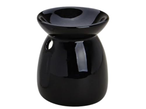 meindekoartikel Duftlampe Aromalampe - Clasico- für Duftöl Duftwachs aus Keramik Höhe 10cm (Schwarz) von meindekoartikel