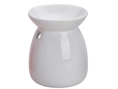 meindekoartikel Duftlampe Aromalampe - Clasico- für Duftöl Duftwachs aus Keramik Höhe 10cm (Weiss) von meindekoartikel