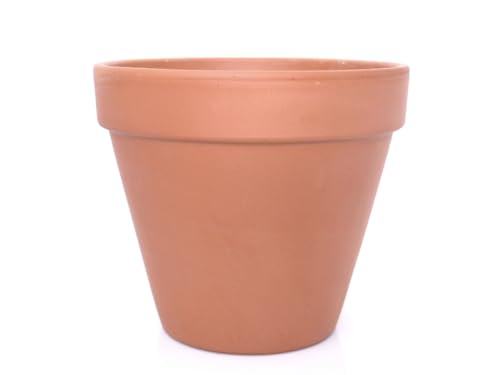 meindekoartikel Italienischer Terracotta Topf Blumentopf Pflanztopf Tontopf wiederverwendbar witterungsbeständig (Ø 4 cm) (Ø 23 cm) von meindekoartikel