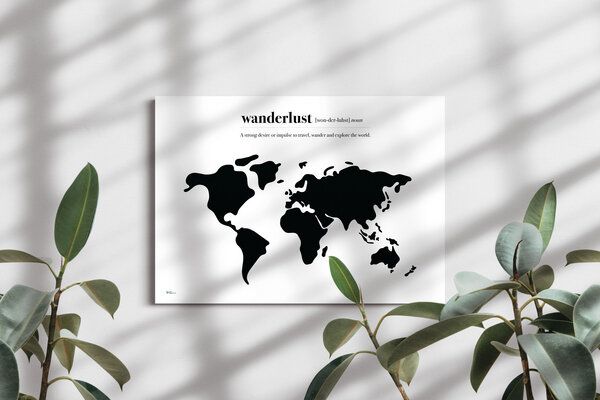 meine-weltkarte Stylische Weltkarte "Wanderlust" #1- nachhaltig & handemade in Germany - Wanddekoration Weltkarte - Keilrahmen, Leinwandposter meine-weltkarte Stylische Weltkarte "Wanderlust" #1- nachhaltig & handemade in Germany - Wanddekoration Weltkarte - Keilrahmen, Leinwandposter von meine-weltkarte