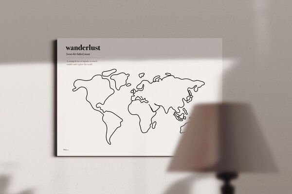 meine-weltkarte Stylische Weltkarte "Wanderlust" #2- nachhaltig & handemade in Germany - Wanddekoration Weltkarte - Keilrahmen, Leinwandposter meine-weltkarte Stylische Weltkarte "Wanderlust" #2- nachhaltig & handemade in Germany - Wanddekoration Weltkarte - Keilrahmen, Leinwandposter von meine-weltkarte