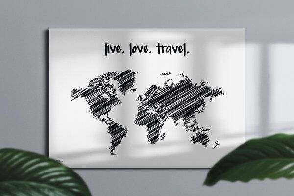 meine-weltkarte Stylische Weltkarte live.love.travel #1- nachhaltig & handemade in Germany - Wanddekoration Weltkarte - Keilrahmen, Leinwandposter meine-weltkarte Stylische Weltkarte live.love.travel #1- nachhaltig & handemade in Germany - Wanddekoration Weltkarte - Keilrahmen, Leinwandposter von meine-weltkarte