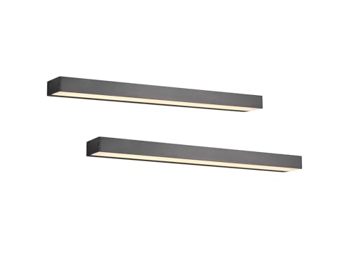 2er Set Badezimmer Wandleuchten Up and Down in Schwarz, 60cm lang von meineWunschleuchte