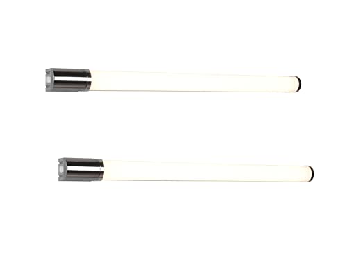 2er Set Badezimmer Wandleuchten mit Steckdose & Schalter in Silber Chrom, B 79cm von meineWunschleuchte
