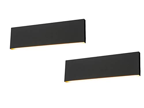 2er Set flache Wandleuchten Up and Down mit Switch Dimmer in Anthrazit, Breite 28cm 2er Set flache Wandleuchten Up and Down mit Switch Dimmer in Anthrazit, Breite 28cm von meineWunschleuchte