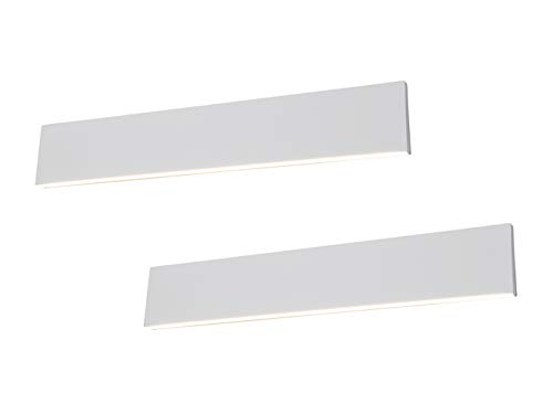2er Set flache Wandleuchten Up and Down mit Switch Dimmer in Weiß, Breite 47cm 2er Set flache Wandleuchten Up and Down mit Switch Dimmer in Weiß, Breite 47cm von meineWunschleuchte