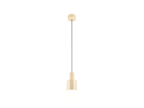 Kleine Retro Pendelleuchte mit Metall Lampenschirm Beige Ø 12cm von meineWunschleuchte