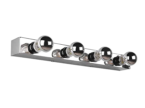 LED Retro Badezimmer Wandleuchte in Silber Chrom, Breite 55cm von meineWunschleuchte