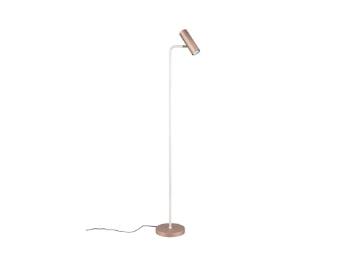 Leseleuchte Metall Coffee/Weiß, Spot schwenkbar, Höhe 151cm von meineWunschleuchte