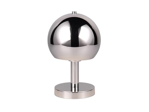 Moderne Tischleuchte aus Metall Silber Chrom, Höhe 29cm von meineWunschleuchte