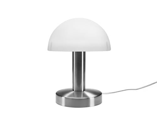 meineWunschleuchte Tischleuchte mit Opal weißem Glasschirm & Fuß in Nickel matt – 3 stufig dimmbar über Berührung – Neue TOUCH Generation geeignet für LED meineWunschleuchte Tischleuchte mit Opal weißem Glasschirm & Fuß in Nickel matt – 3 stufig dimmbar über Berührung – Neue TOUCH Generation geeignet für LED von meineWunschleuchte