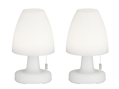 2er SET Outdoor Akku Tischlampen ohne Kabel - dimmbar & RGB - Höhe 25cm von meineWunschleuchte