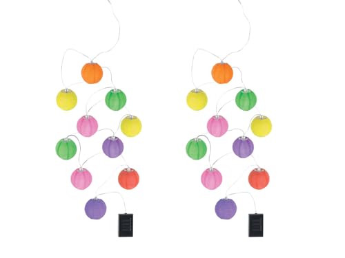 meineWunschleuchte 2er Set Solarbetriebene Outdoor Lichterkette mit 10 bunten Lampions, Länge 3 Meter meineWunschleuchte 2er Set Solarbetriebene Outdoor Lichterkette mit 10 bunten Lampions, Länge 3 Meter von meineWunschleuchte