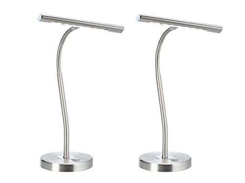 meineWunschleuchte 2er SET dimmbare Schreibtischlampen mit Flexarm in Silber matt, Höhe 35cm meineWunschleuchte 2er SET dimmbare Schreibtischlampen mit Flexarm in Silber matt, Höhe 35cm von meineWunschleuchte