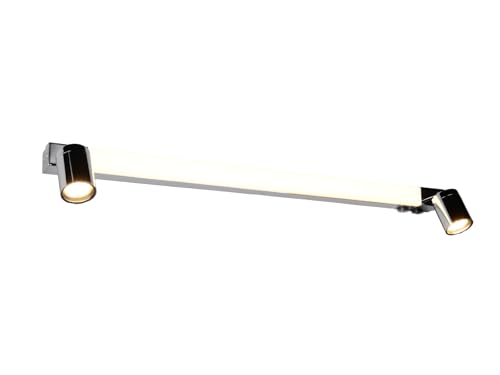 meineWunschleuchte Bad Spiegelleuchte mit 2 Strahlern und Schalter, Silber Chrom Breite 90cm meineWunschleuchte Bad Spiegelleuchte mit 2 Strahlern und Schalter, Silber Chrom Breite 90cm von meineWunschleuchte