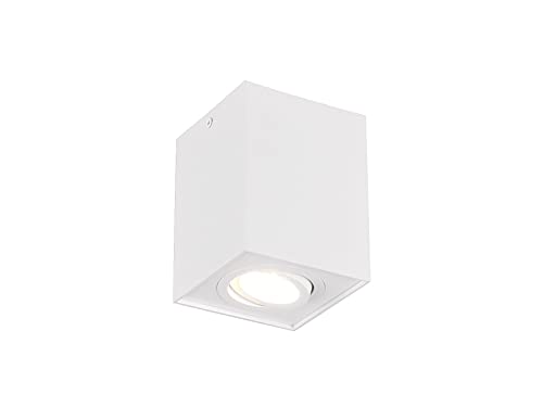 meineWunschleuchte Eckiger 1-flammiger Aufbaustrahler Metall Weiß matt, Höhe 12,5cm meineWunschleuchte Eckiger 1-flammiger Aufbaustrahler Metall Weiß matt, Höhe 12,5cm von meineWunschleuchte