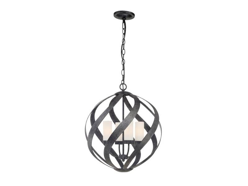Elstead LIGHTING LED Außen-Deckenleuchte, LED wechselbar, warmweiß, Pendelleuchte groß extra lang hohe Decken Galerie & Treppenhaus, Ø50cm von Elstead LIGHTING