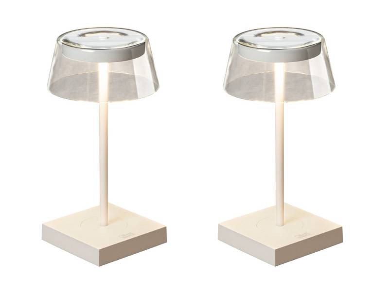 KONSTSMIDE LED Außen-Tischleuchte, USB-Ladefunktion, LED fest integriert, warmweiß, 2er Set Akku kabellos & ohne Strom-anschluss Balkon Beleuchtung H 27cm KONSTSMIDE LED Außen-Tischleuchte, USB-Ladefunktion, LED fest integriert, warmweiß, 2er Set Akku kabellos & ohne Strom-anschluss Balkon Beleuchtung H 27cm von KONSTSMIDE