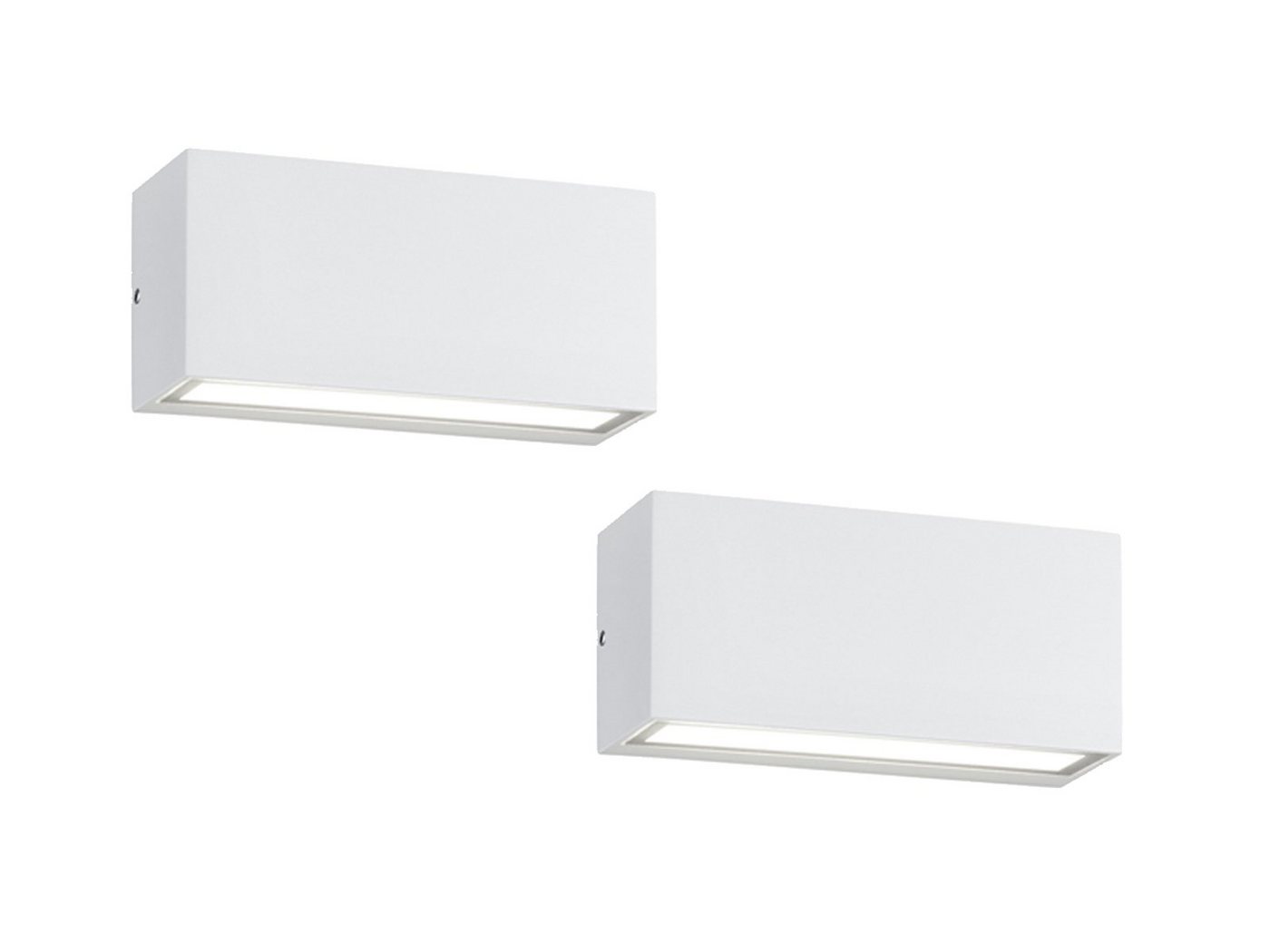 TRIO Leuchten LED Außen-Wandleuchte, LED fest integriert, Warmweiß, 2er-Set kleine Fassadenlampe up down Fassadenbeleuchtung Weiß, B: 14cm TRIO Leuchten LED Außen-Wandleuchte, LED fest integriert, Warmweiß, 2er-Set kleine Fassadenlampe up down Fassadenbeleuchtung Weiß, B: 14cm von TRIO Leuchten