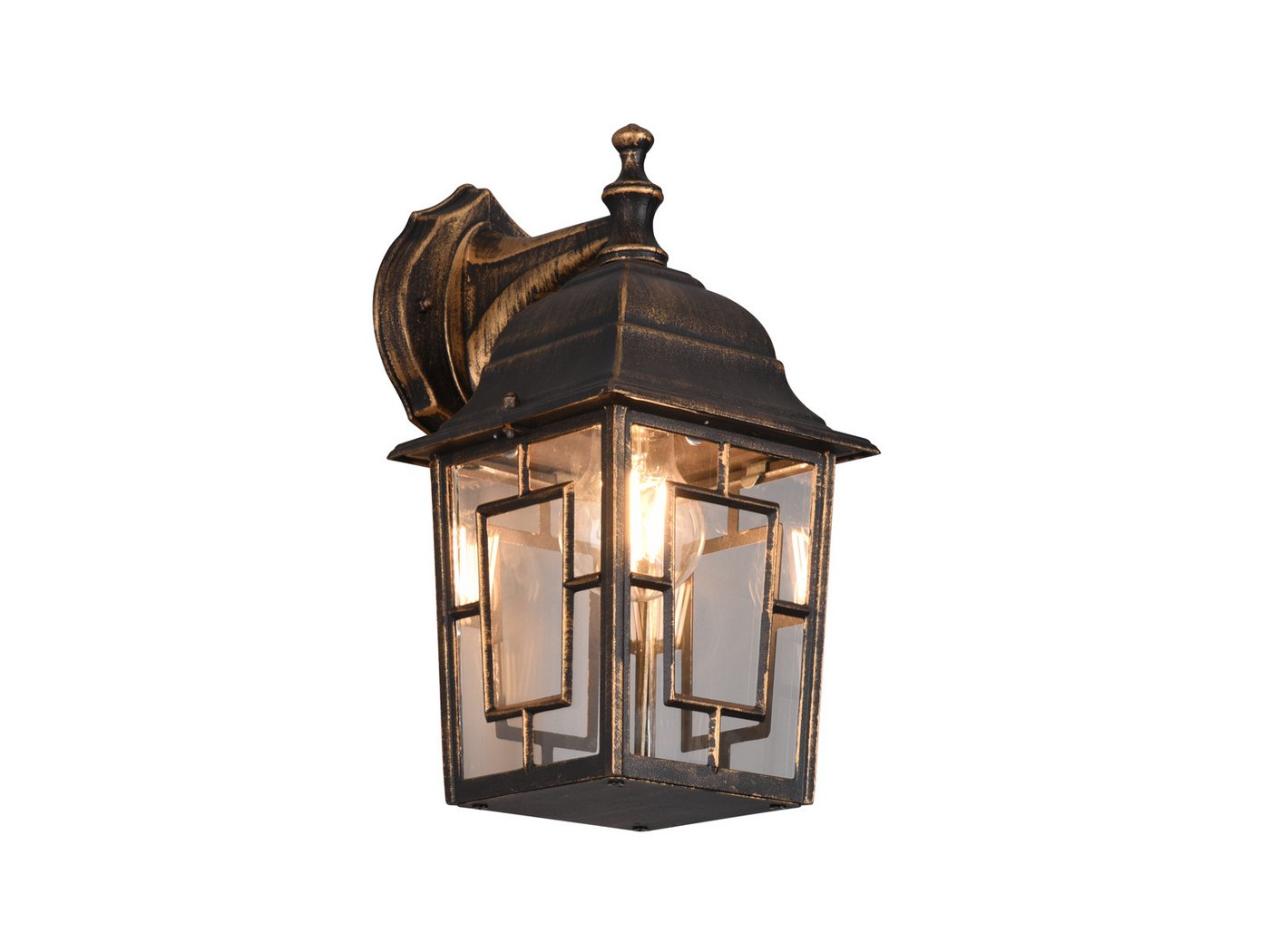 TRIO Leuchten LED Außen-Wandleuchte, LED wechselbar, Warmweiß, Wandlaterne hängend, Fassadenbeleuchtung Haus-wand Haustür, Höhe 30cm von TRIO Leuchten