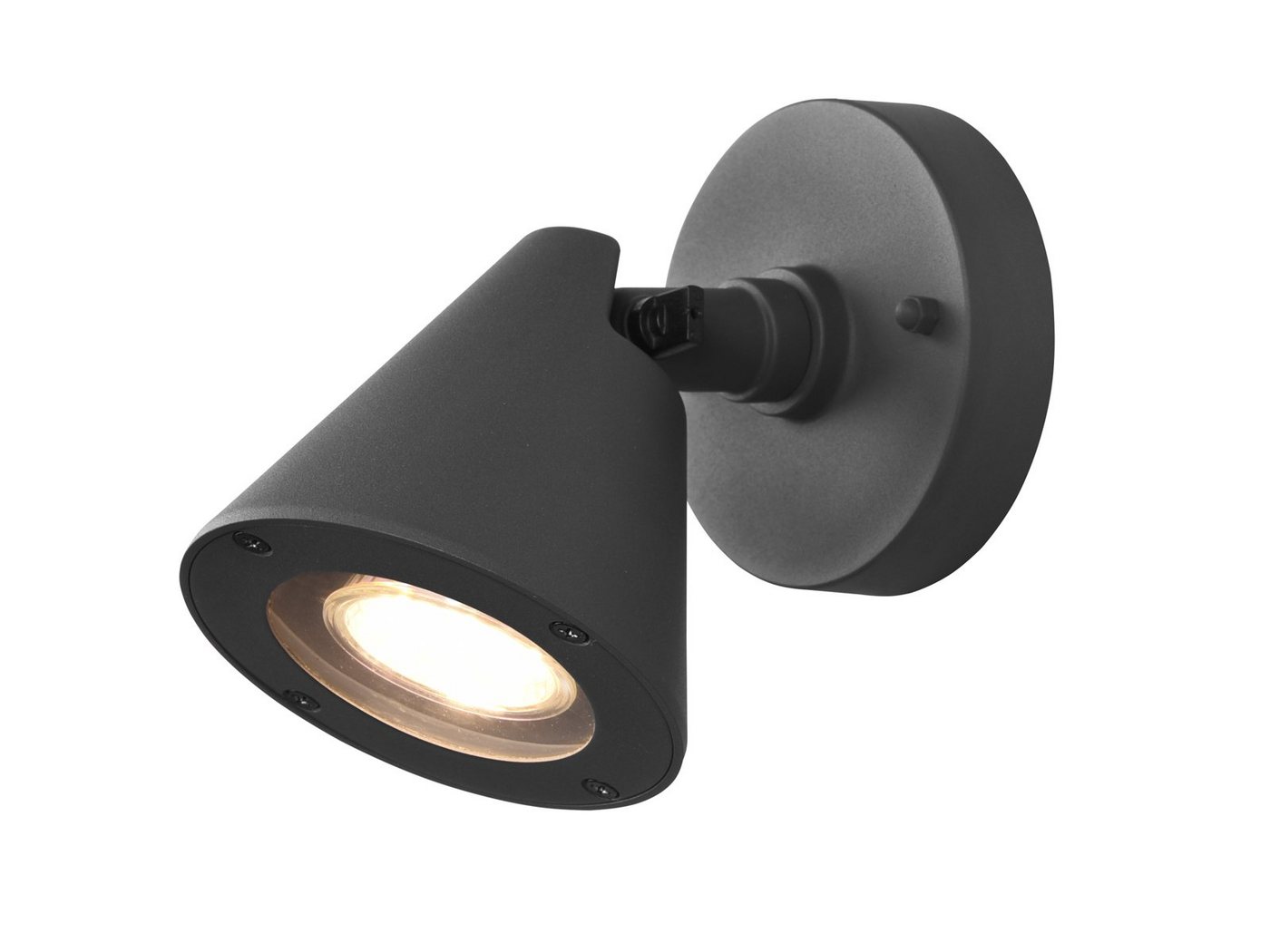 TRIO Leuchten LED Außen-Wandleuchte, LED wechselbar, Warmweiß, Wandstrahler Anthrazit, 14cm, Carport, Hauswand & Fassadenbeleuchtung von TRIO Leuchten
