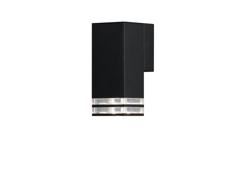 KONSTSMIDE LED Außen-Wandleuchte, LED wechselbar, warmweiß, Fassadenbeleuchtung Haus-wand, Außenlicht Carport, Schwarz H: 19cm von KONSTSMIDE