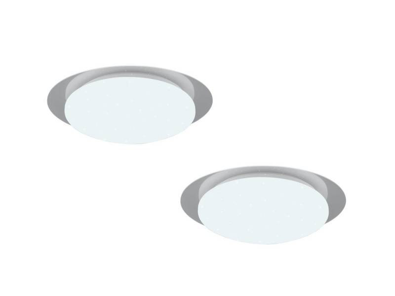 TRIO Leuchten LED Deckenleuchte, Farbwechsel, Dimmer, Sternenhimmel Badezimmer-lampe flach, Bad-lampen Decke Gäste WC, Ø35cm von TRIO Leuchten