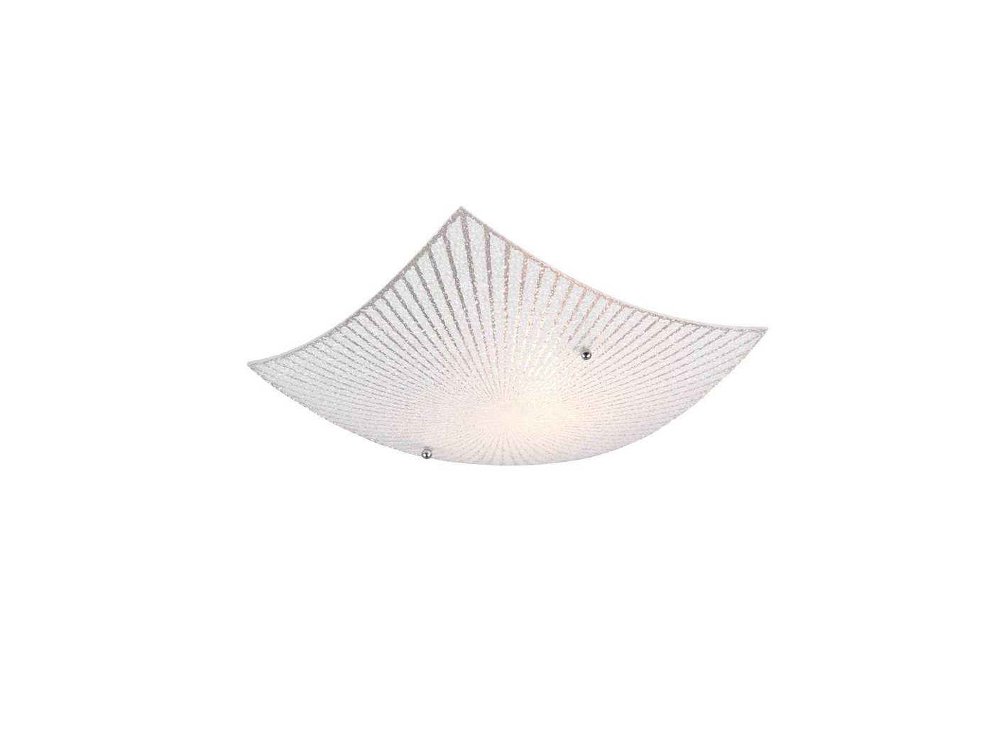 TRIO Leuchten LED Deckenleuchte, LED wechselbar, Warmweiß, flache Lampenschirme Opal-Glas Weiß mit Silber Dekor Design, Ø30cm TRIO Leuchten LED Deckenleuchte, LED wechselbar, Warmweiß, flache Lampenschirme Opal-Glas Weiß mit Silber Dekor Design, Ø30cm von TRIO Leuchten