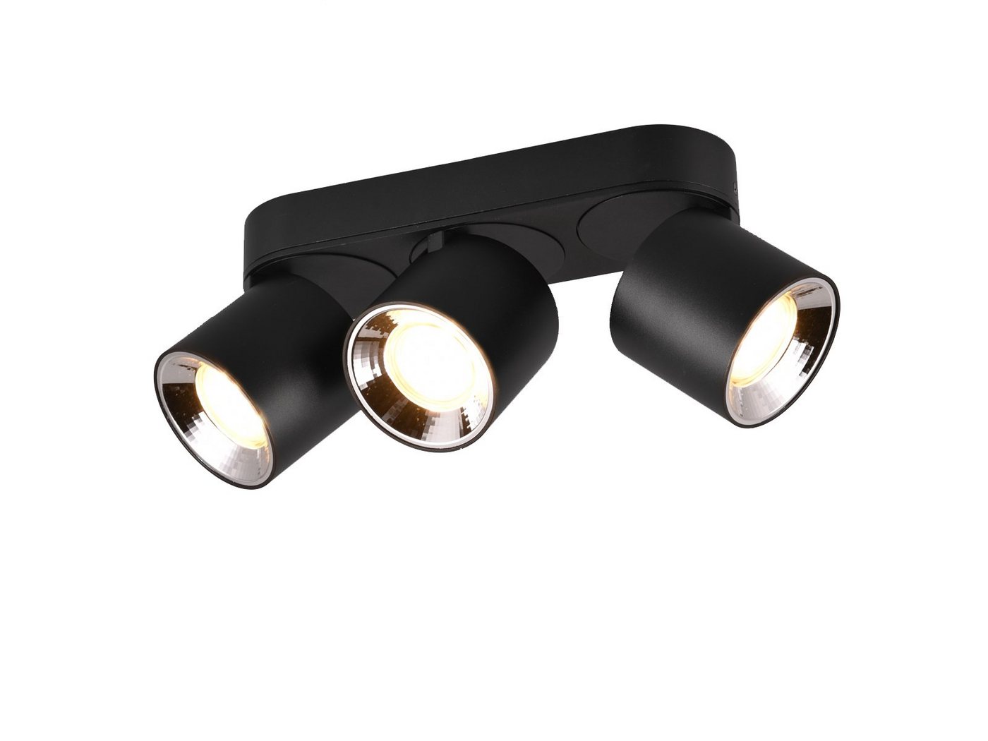 TRIO Leuchten LED Deckenstrahler, Dimmfunktion, LED wechselbar, Warmweiß, Wandstrahler innen, dimmbar über Schalter, Aufbauspots Schwarz, 27cm TRIO Leuchten LED Deckenstrahler, Dimmfunktion, LED wechselbar, Warmweiß, Wandstrahler innen, dimmbar über Schalter, Aufbauspots Schwarz, 27cm von TRIO Leuchten