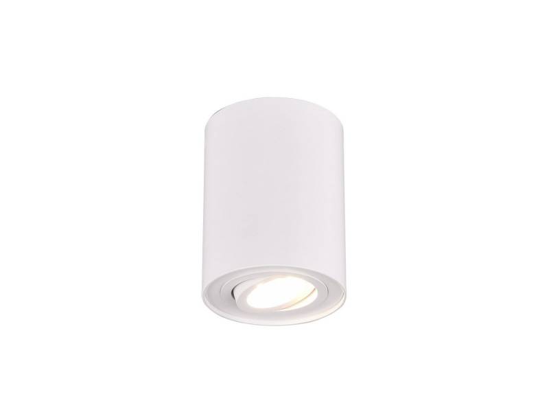TRIO Leuchten LED Deckenstrahler, Dimmfunktion, LED wechselbar, Warmweiß, kleiner Aufbau-Spot Aufputz Strahler innen, Treppenhaus, Weiß Ø 9,6cm von TRIO Leuchten