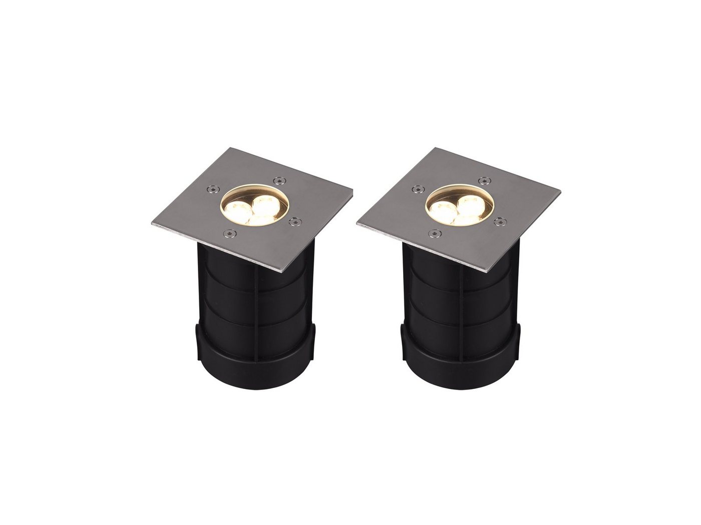 TRIO Leuchten LED Einbauleuchte, LED fest integriert, Warmweiß, 2er Set Boden-einbaustrahler Außen Garten & Carport Beleuchtung, Ø11cm von TRIO Leuchten
