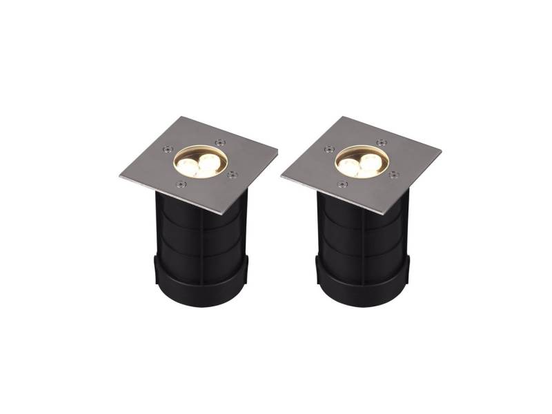 TRIO Leuchten LED Einbauleuchte, LED fest integriert, Warmweiß, 2er Set Boden-einbaustrahler Außen Garten & Carport Beleuchtung, Ø11cm von TRIO Leuchten
