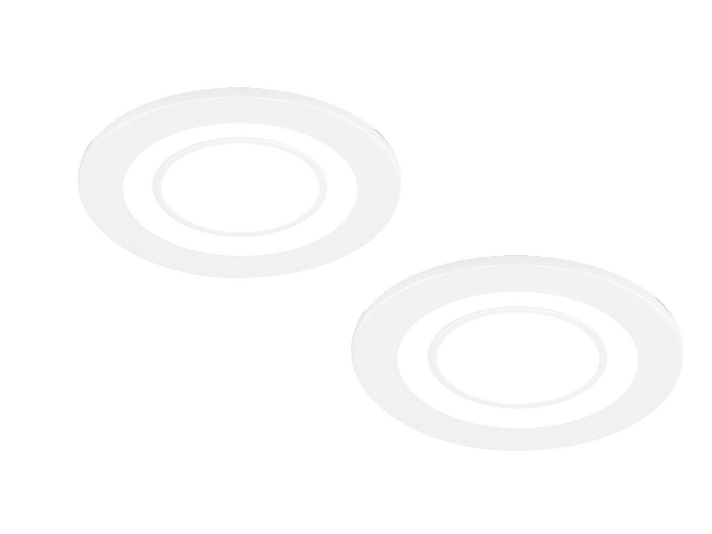 TRIO Leuchten LED Einbaustrahler, LED fest integriert, 2er Set Deckeneinbauleuchten, Einbau Decken-spot Treppenhaus, Ø8,2cm von TRIO Leuchten