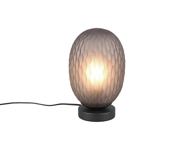 TRIO Leuchten LED Nachttischlampe, Dimmfunktion, LED wechselbar, Warmweiß, klein-e mit Glaskugel Lampenschirm oval für Fensterbank Höhe 28cm von TRIO Leuchten