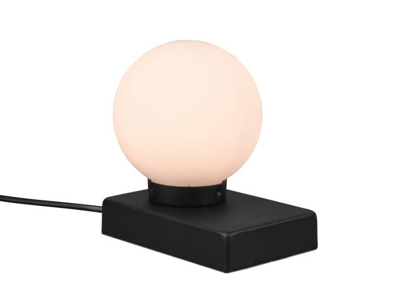 TRIO Leuchten LED Nachttischlampe, Dimmfunktion, LED wechselbar, warmweiß, kleine Nachttisch-lampe für Fensterbank Lampenschirm Glas Kugel, Ø12cm von TRIO Leuchten
