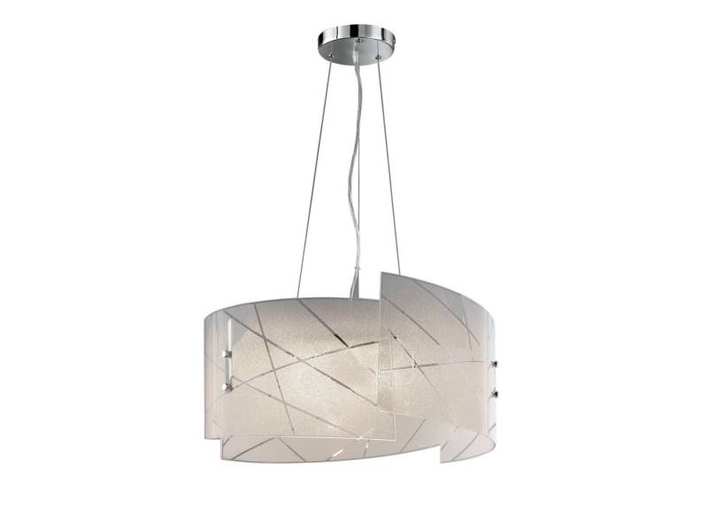 TRIO Leuchten LED Pendelleuchte, LED wechselbar, Warmweiß, ausgefallene Lampe für Esstisch hängend mit Dekor Glasschirm Ø 50cm TRIO Leuchten LED Pendelleuchte, LED wechselbar, Warmweiß, ausgefallene Lampe für Esstisch hängend mit Dekor Glasschirm Ø 50cm von TRIO Leuchten