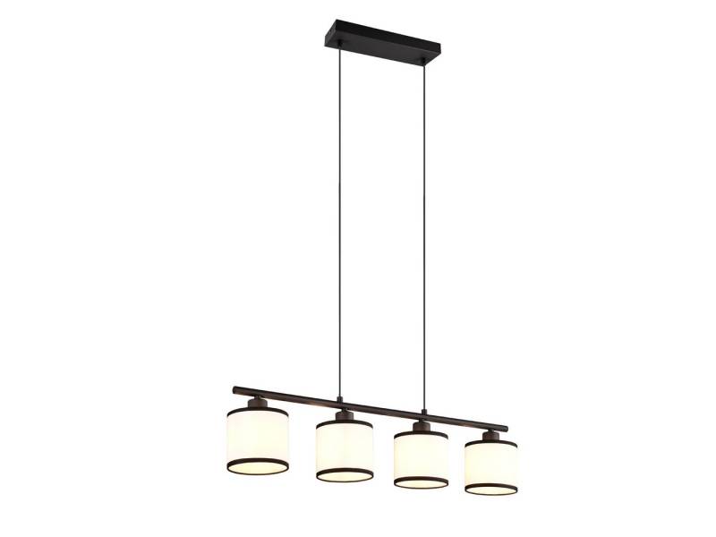 Reality Leuchten LED Pendelleuchte, Dimmfunktion, LED wechselbar, Warmweiß, Balken-Pendelleuchte mehrflammig Küchenlampe hängend über-n Esstisch von Reality Leuchten