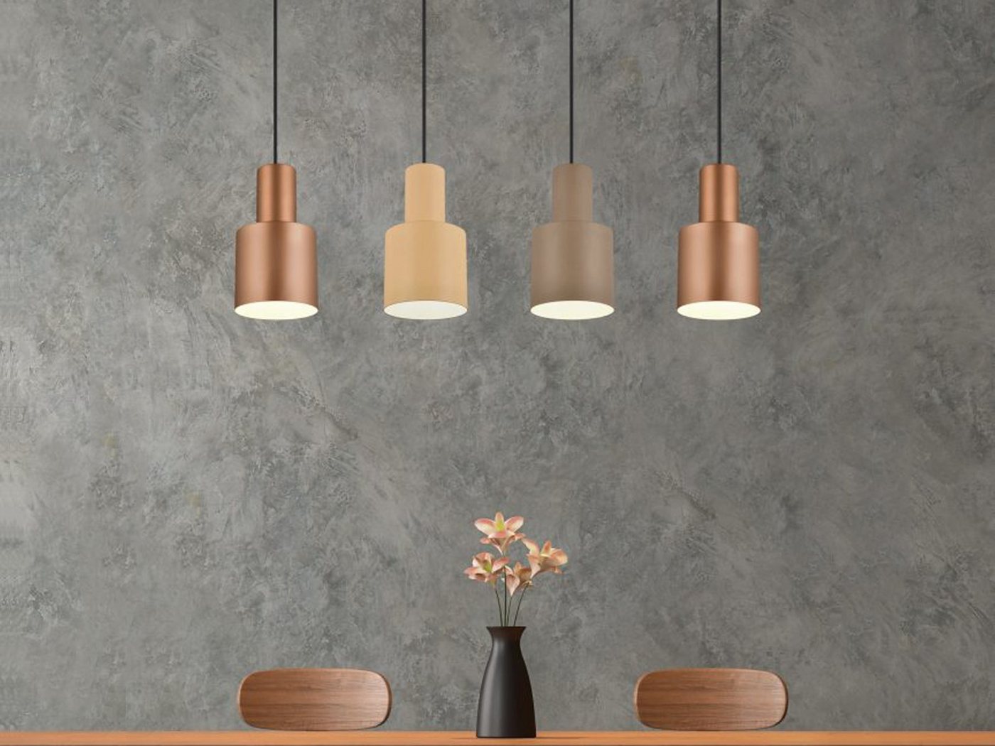 TRIO Leuchten LED Pendelleuchte, Dimmfunktion, LED wechselbar, warmweiß, mehrflammig über Esstisch und Kücheninsel hängend, Breite 87cm TRIO Leuchten LED Pendelleuchte, Dimmfunktion, LED wechselbar, warmweiß, mehrflammig über Esstisch und Kücheninsel hängend, Breite 87cm von TRIO Leuchten