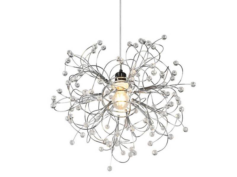 Reality Leuchten LED Pendelleuchte, Dimmfunktion, LED wechselbar, in 3 Stufen dimmbar über Lichtschalter, warmweiß, Designer Kristall Kugel-Lampe ausgefallen hängend Esstisch groß Ø52cm von Reality Leuchten